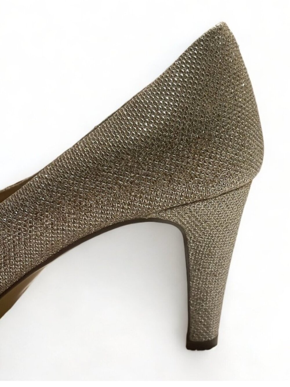 Aukis Women's Sparkly Gold High Heels - Size 9.5 - Picture 11 of 14